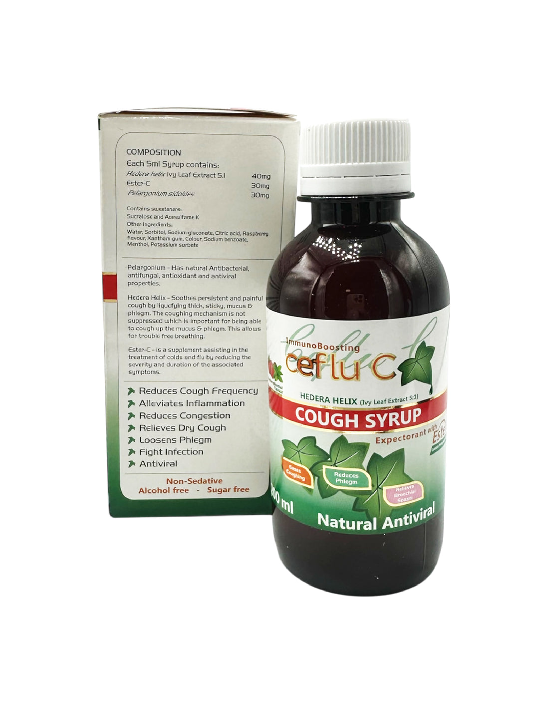 Ceflu C Cough Syrup with Ester-C - 200ml