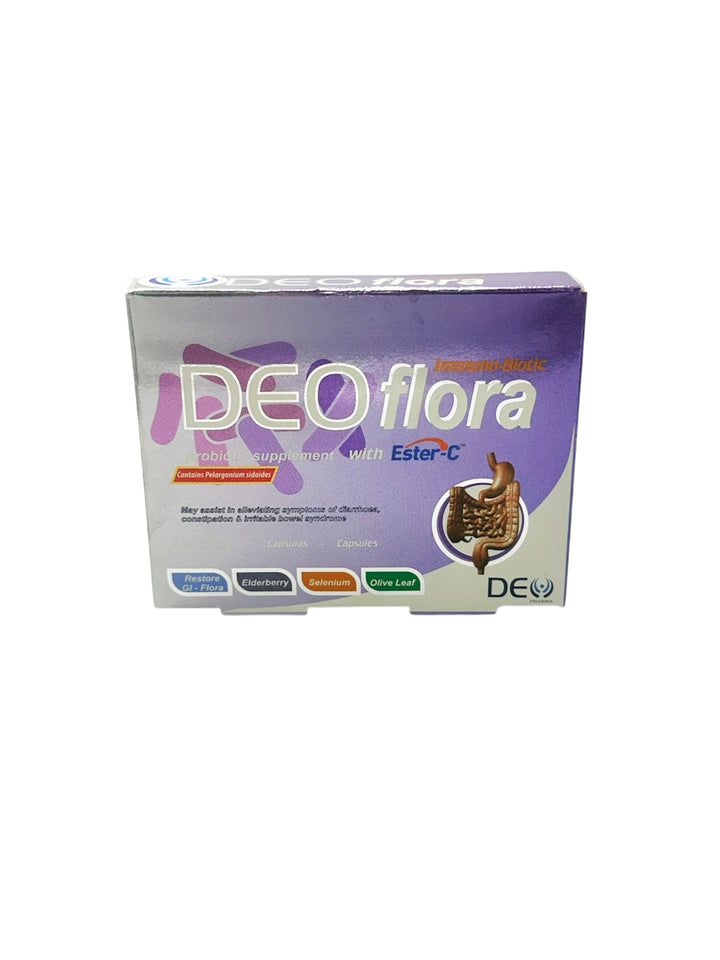 DeoFlora Probiotic Supplement with Ester-C - 10 Capsules