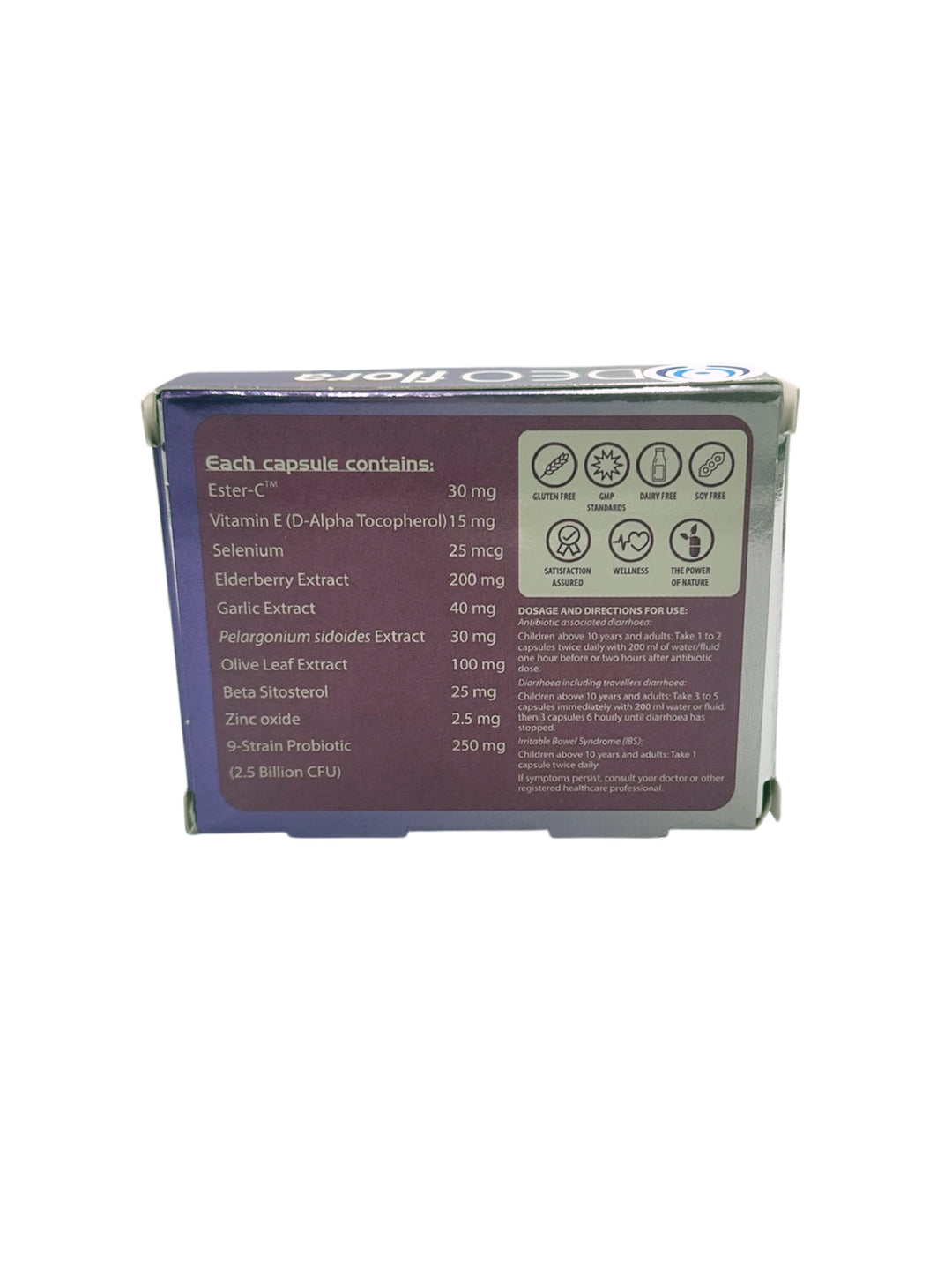 DeoFlora Probiotic Supplement with Ester-C - 10 Capsules