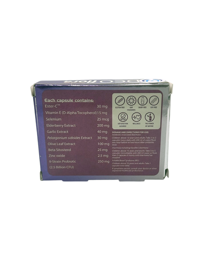 DeoFlora Probiotic Supplement with Ester-C - 10 Capsules