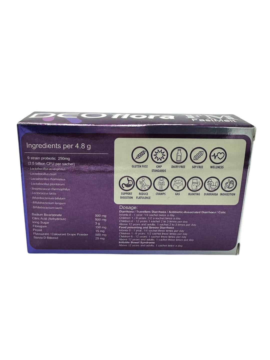DeoFlora Fast Melt Probiotic Grape Flavour - 12 Sachets