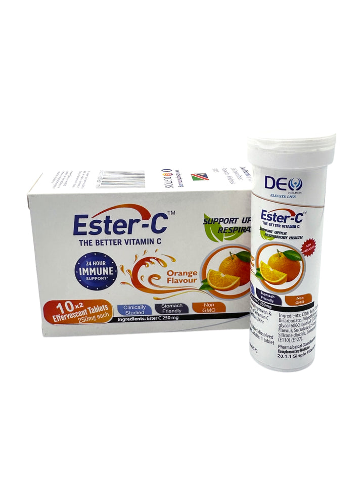 Deo Pharma Ester-C Vitamin C Orange - 20 Effervescent Tablets