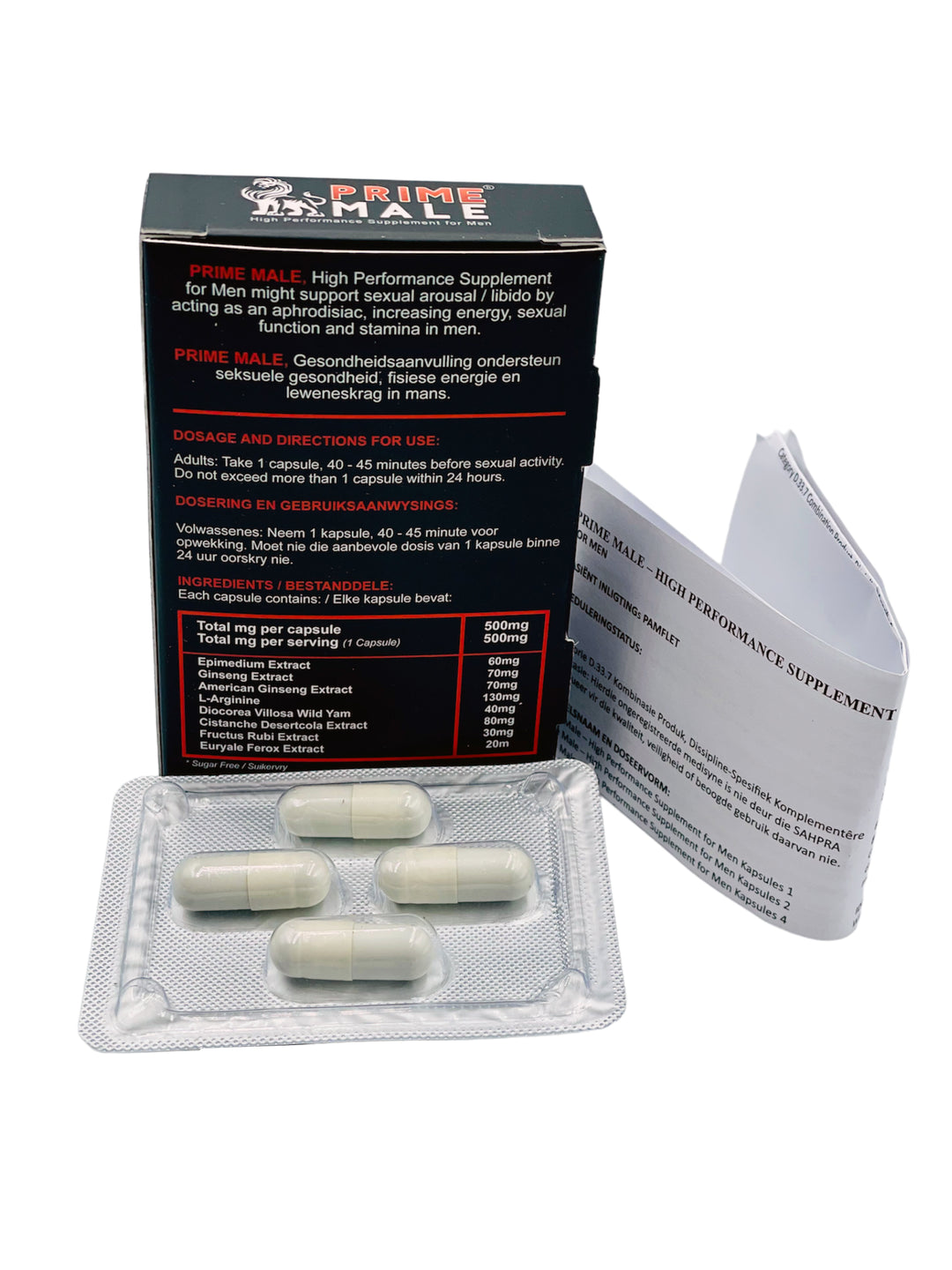 Prime Male High Performance Supplement for Men - 4 Capsules