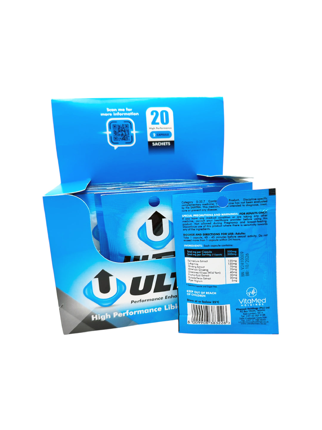 Ultra Performance Enhancement for Men 2 Capsules - 20 Sachets
