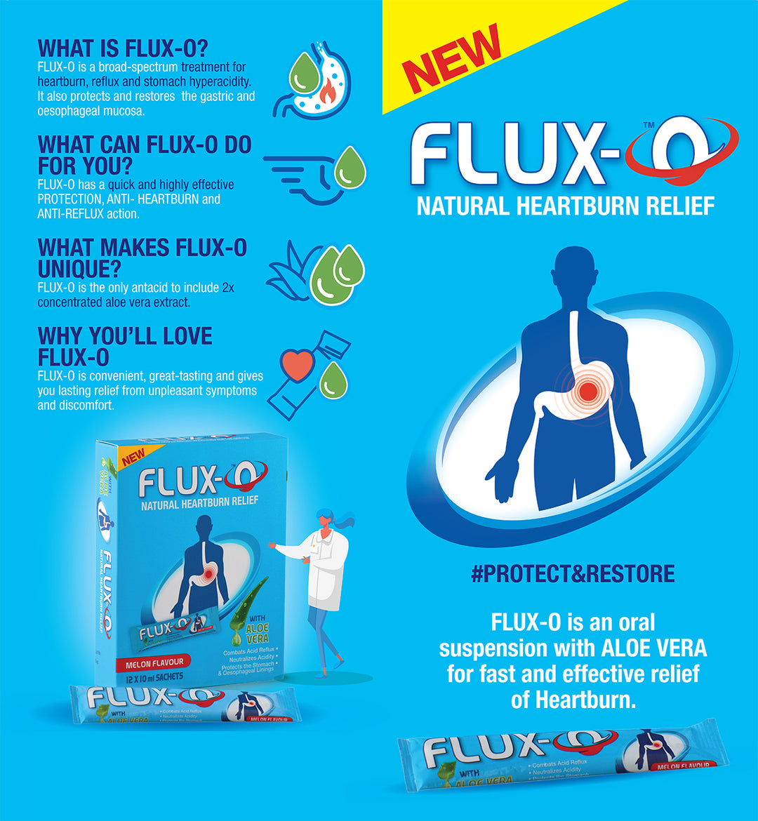 Flux-O Natural Antacid Suspension Sachets - 12's