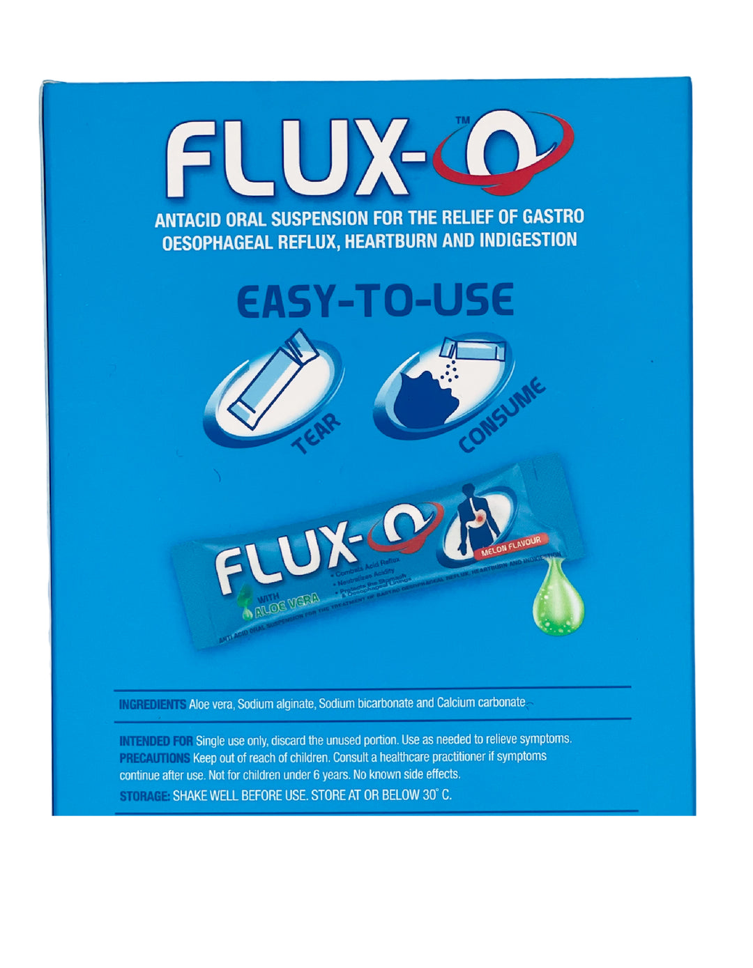 Flux-O Natural Antacid Suspension Sachets - 12's